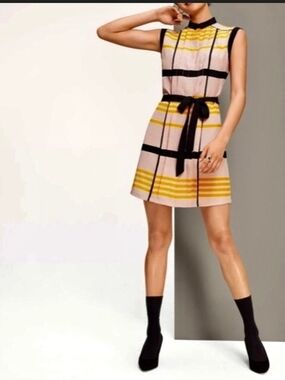 Jason Wu Dress Womens Pink Blush Shirt Dress Collard Pleat Sleeveless 3x